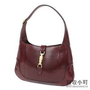 Gucci Jackie Hobo Bag Bordeaux Wine Red Python Skin
